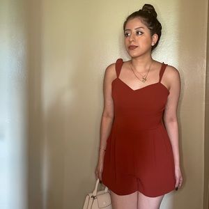 Windsor Romper in Rust